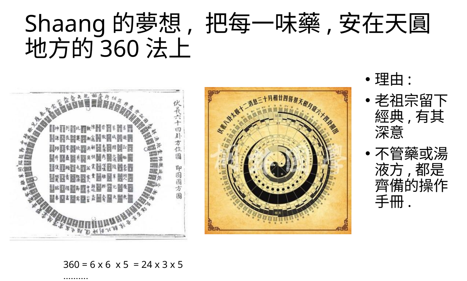 神農本草三百六十味時空安位構想